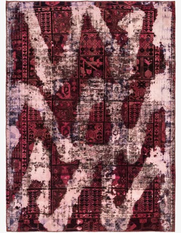 6' 6 x 8' 9 Hand Knotted Ultra Vintage Persian Wool Rug