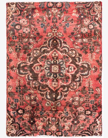 3' 4 x 4' 9 Hand Knotted Ultra Vintage Persian Wool Rug