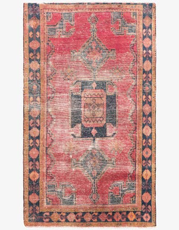 4' x 6' 10 Hand Knotted Ultra Vintage Persian Wool Rug