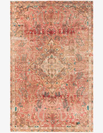 6' 5 x 10' Hand Knotted Ultra Vintage Persian Wool Rug