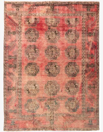 5' 6 x 7' 6 Hand Knotted Ultra Vintage Persian Wool Rug