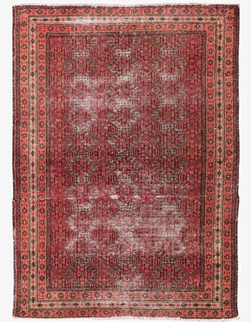 4' 3 x 5' 7 Hand Knotted Ultra Vintage Persian Wool Rug