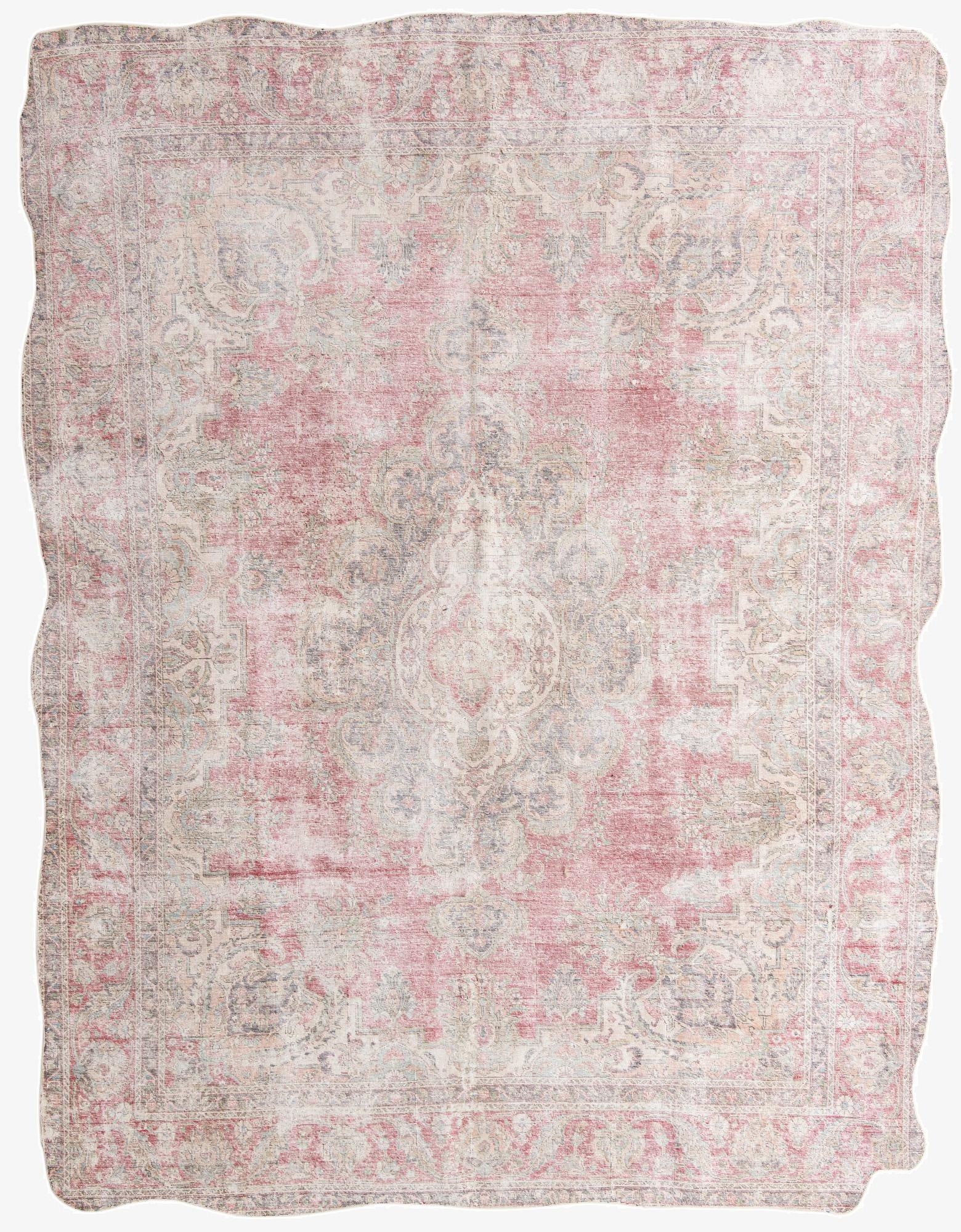 9' x 11' 9  Hand Knotted Ultra Vintage Persian Wool Rug