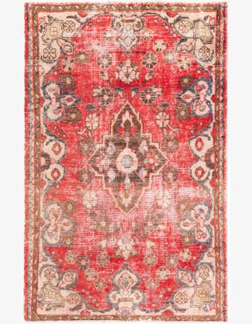 4' x 6' 3 Hand Knotted Ultra Vintage Persian Wool Rug