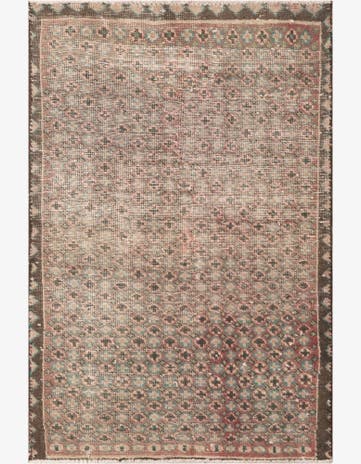 3' x 4' 5 Hand Knotted Ultra Vintage Persian Wool Rug