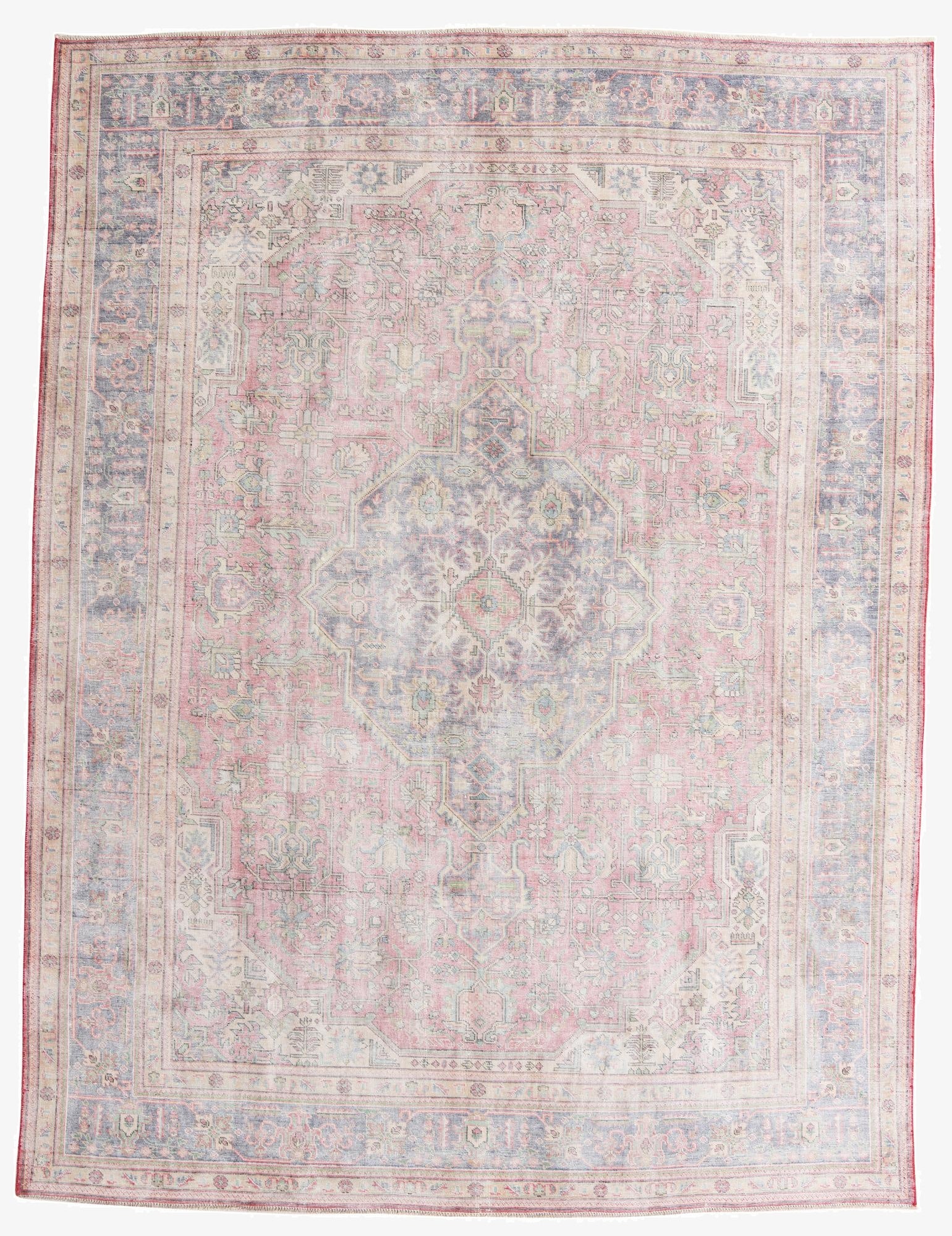 9' 6 x 12' 6  Hand Knotted Ultra Vintage Persian Wool Rug