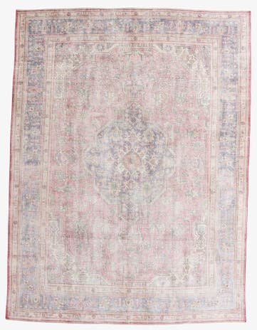 9' 6 x 12' 6 Hand Knotted Ultra Vintage Persian Wool Rug