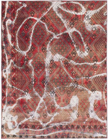 5' 10 x 7' 8 Hand Knotted Ultra Vintage Persian Wool Rug