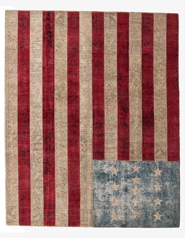 8' 1 x 10' Hand Knotted Ultra Vintage Persian Wool Rug