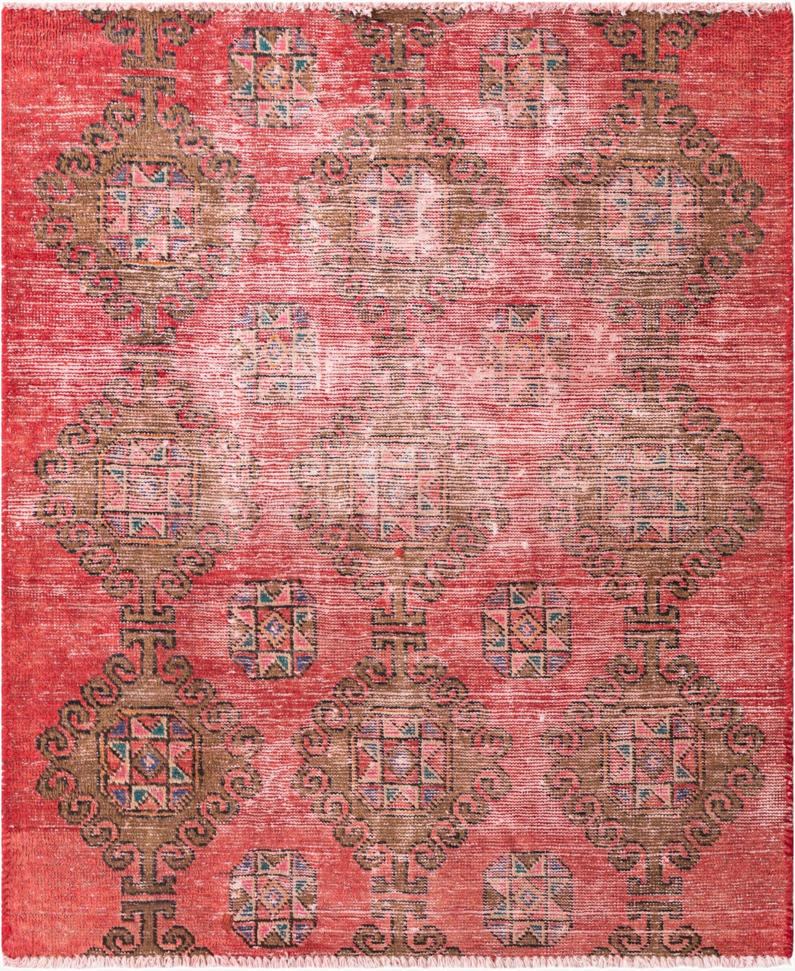 3' 6 x 4' 2  Hand Knotted Ultra Vintage Persian Wool Rug