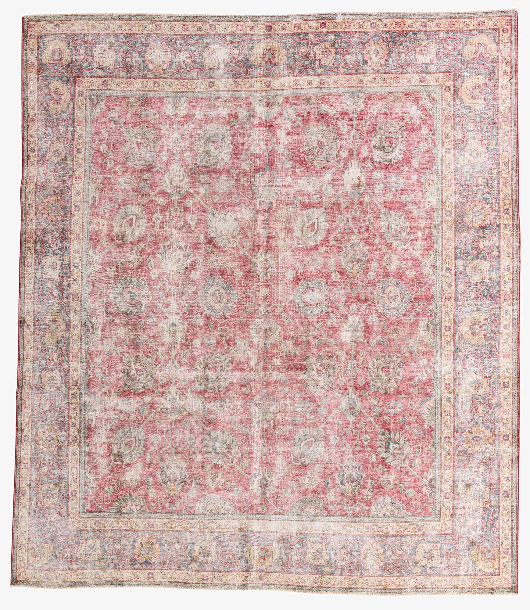 9' 10 x 11' 3  Hand Knotted Ultra Vintage Persian Wool Rug