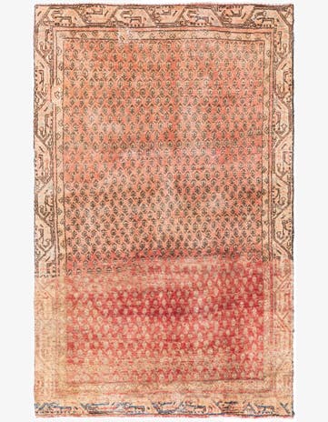 3' 9 x 6' 1 Hand Knotted Ultra Vintage Persian Wool Rug