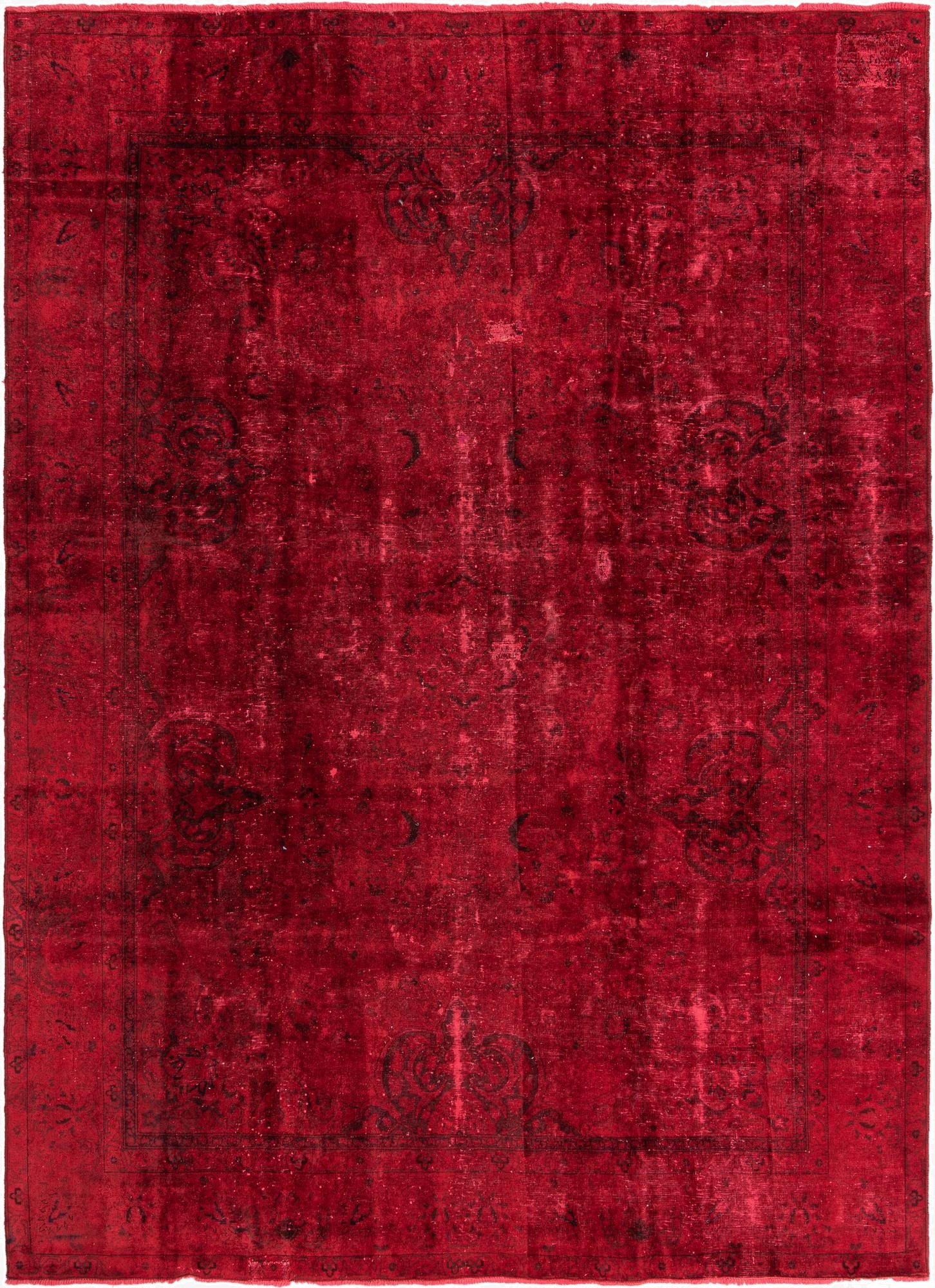 9' x 12' 7  Hand Knotted Ultra Vintage Persian Wool Rug