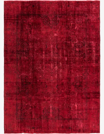 9' x 12' 7 Hand Knotted Ultra Vintage Persian Wool Rug