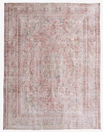 9' 7 x 12' 8 Hand Knotted Ultra Vintage Persian Wool Rug
