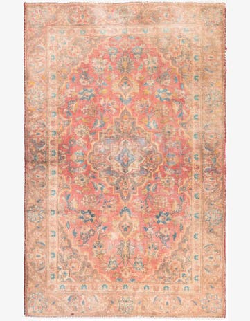 3' x 4' 7 Hand Knotted Ultra Vintage Persian Wool Rug