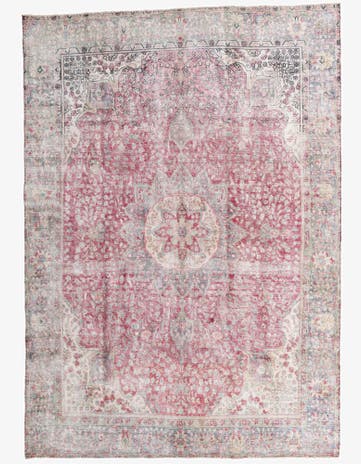 9' 5 x 13' 2 Hand Knotted Ultra Vintage Persian Wool Rug