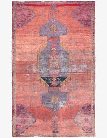 4' 1 x 6' 6 Hand Knotted Ultra Vintage Persian Wool Rug