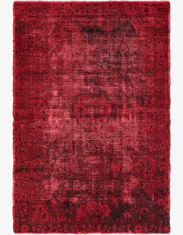 4' 5 x 6' 7 Hand Knotted Ultra Vintage Persian Wool Rug