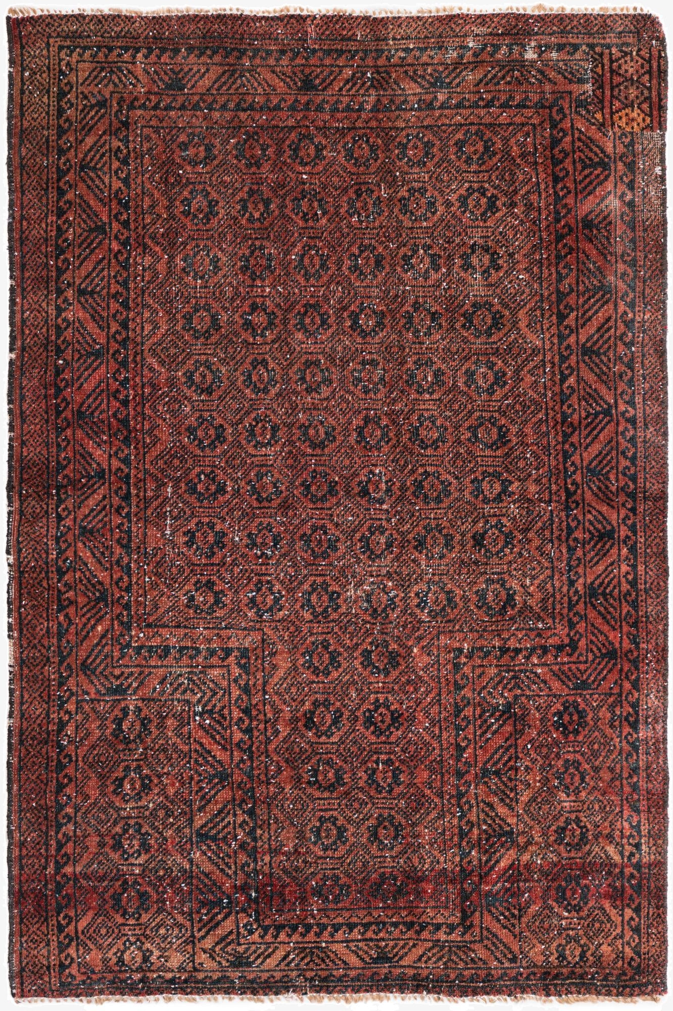 2' 10 x 4' 2  Hand Knotted Ultra Vintage Persian Wool Rug