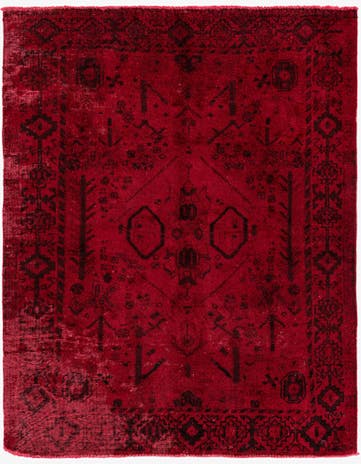 4' 10 x 6' 2 Hand Knotted Ultra Vintage Persian Wool Rug