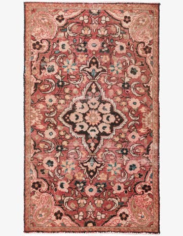 3' 6 x 6' Hand Knotted Ultra Vintage Persian Wool Rug