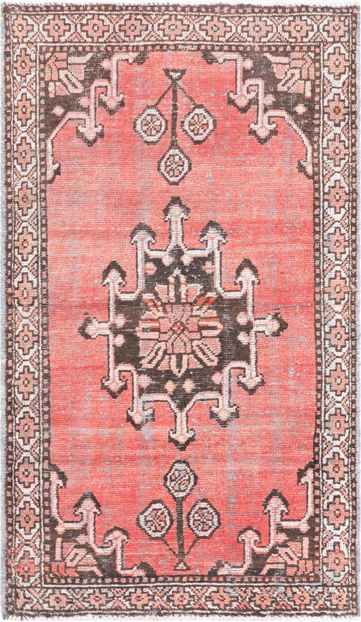 3' 9 x 6' 5  Hand Knotted Ultra Vintage Persian Wool Rug