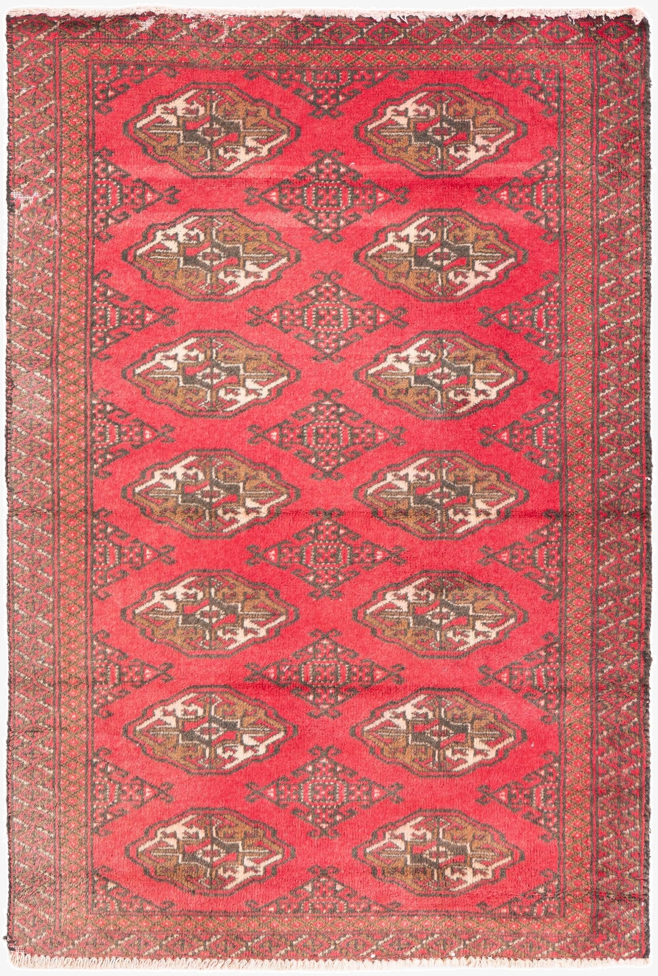 3' x 4' 3  Hand Knotted Ultra Vintage Persian Wool Rug