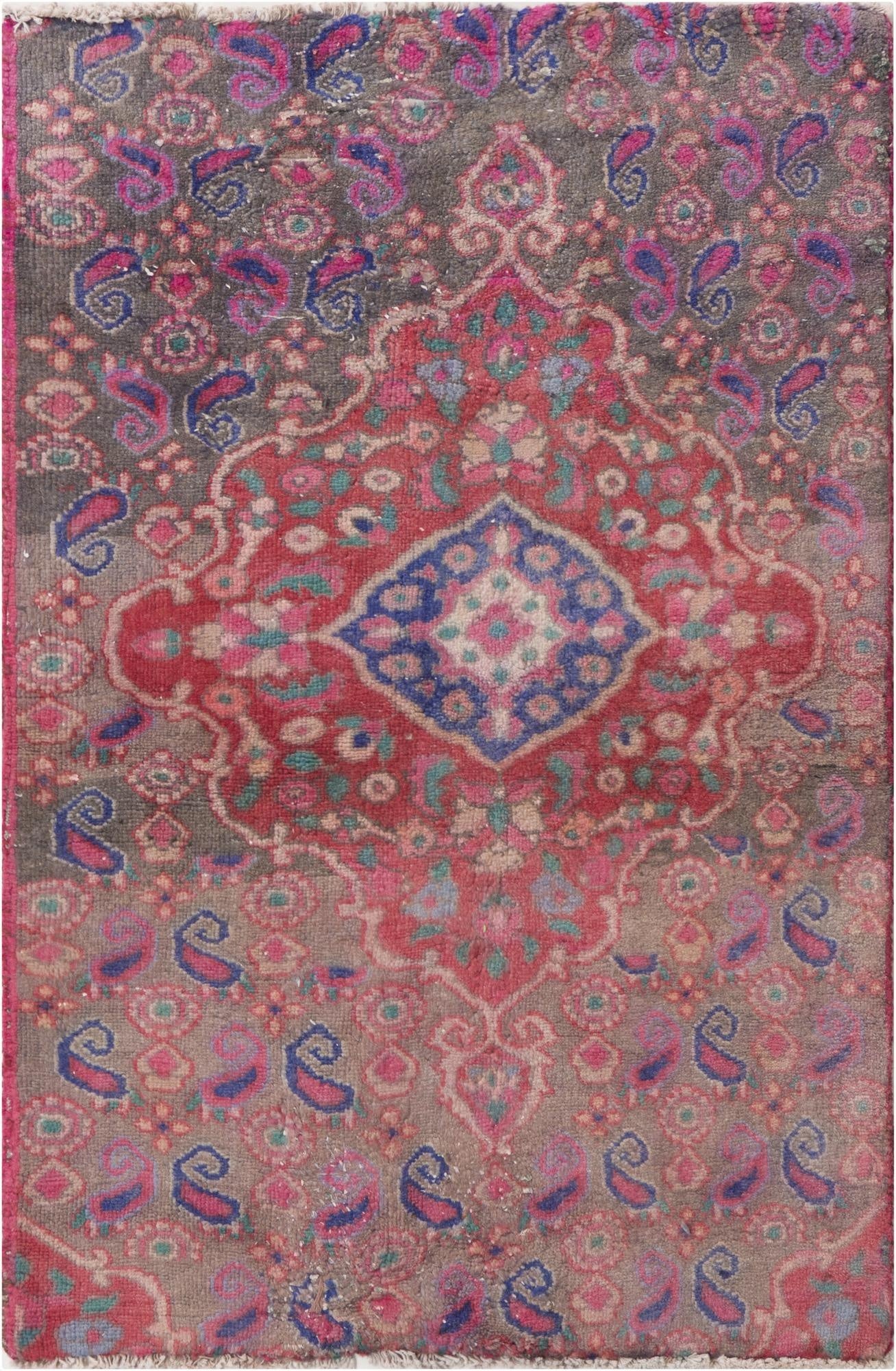 2' 7 x 3' 9  Hand Knotted Ultra Vintage Persian Wool Rug