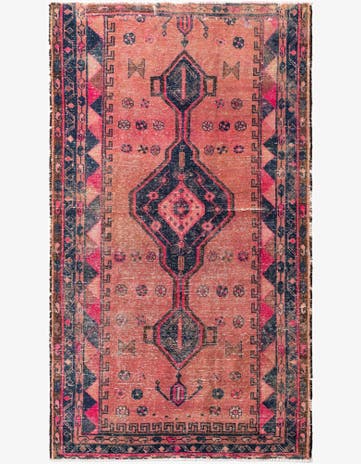 4' 6 x 7' 9 Hand Knotted Ultra Vintage Persian Wool Rug