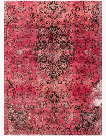 4' 5 x 6' Hand Knotted Ultra Vintage Persian Wool Rug