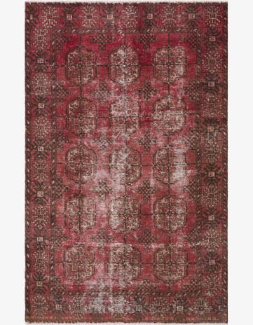 4' x 6' 4 Hand Knotted Ultra Vintage Persian Wool Rug