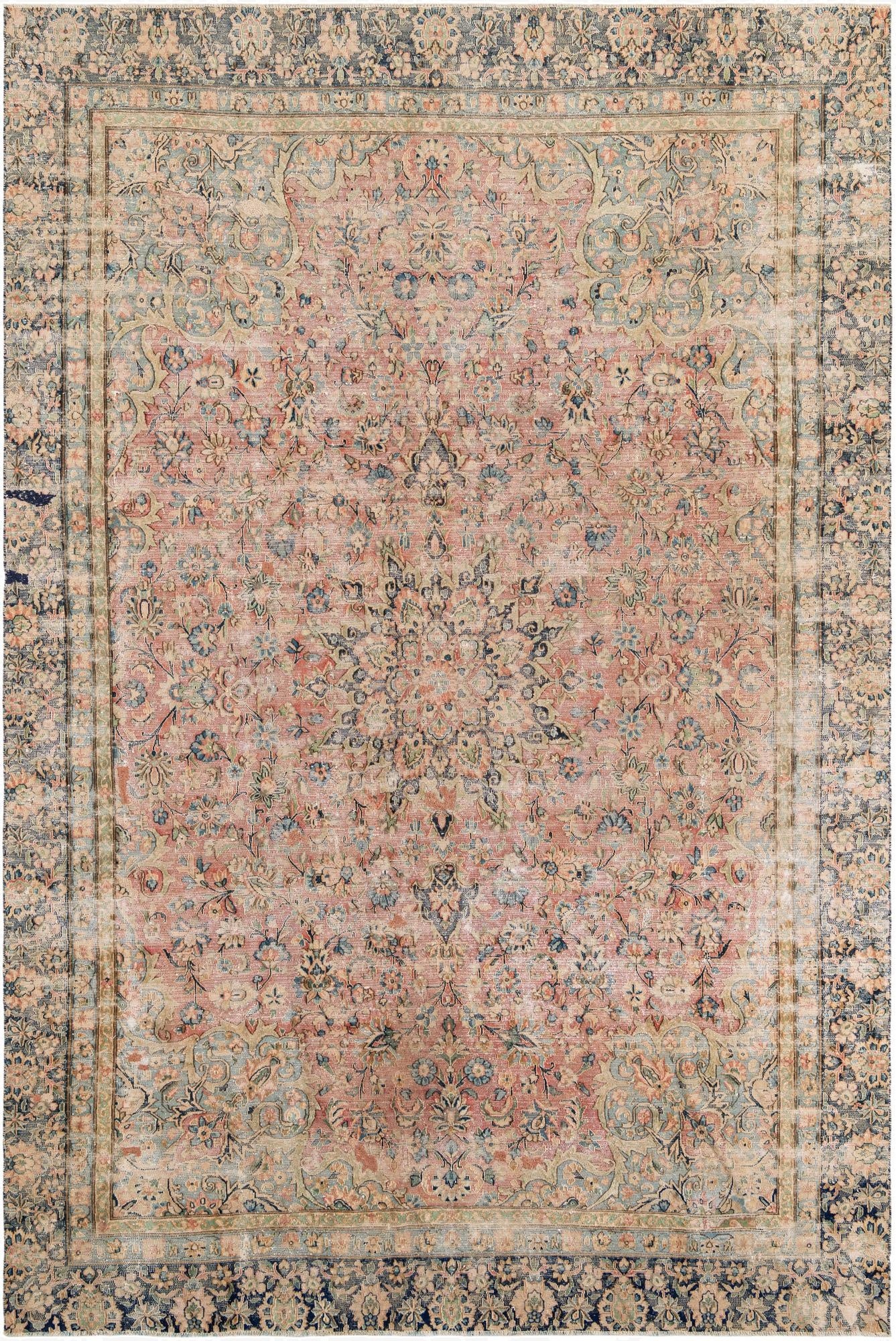 7' 4 x 11' 4  Hand Knotted Ultra Vintage Persian Wool Rug