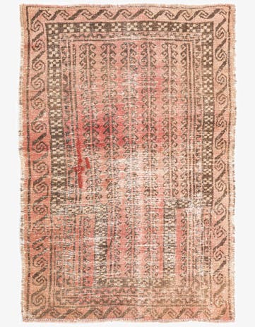 3' x 4' 7 Hand Knotted Ultra Vintage Persian Wool Rug