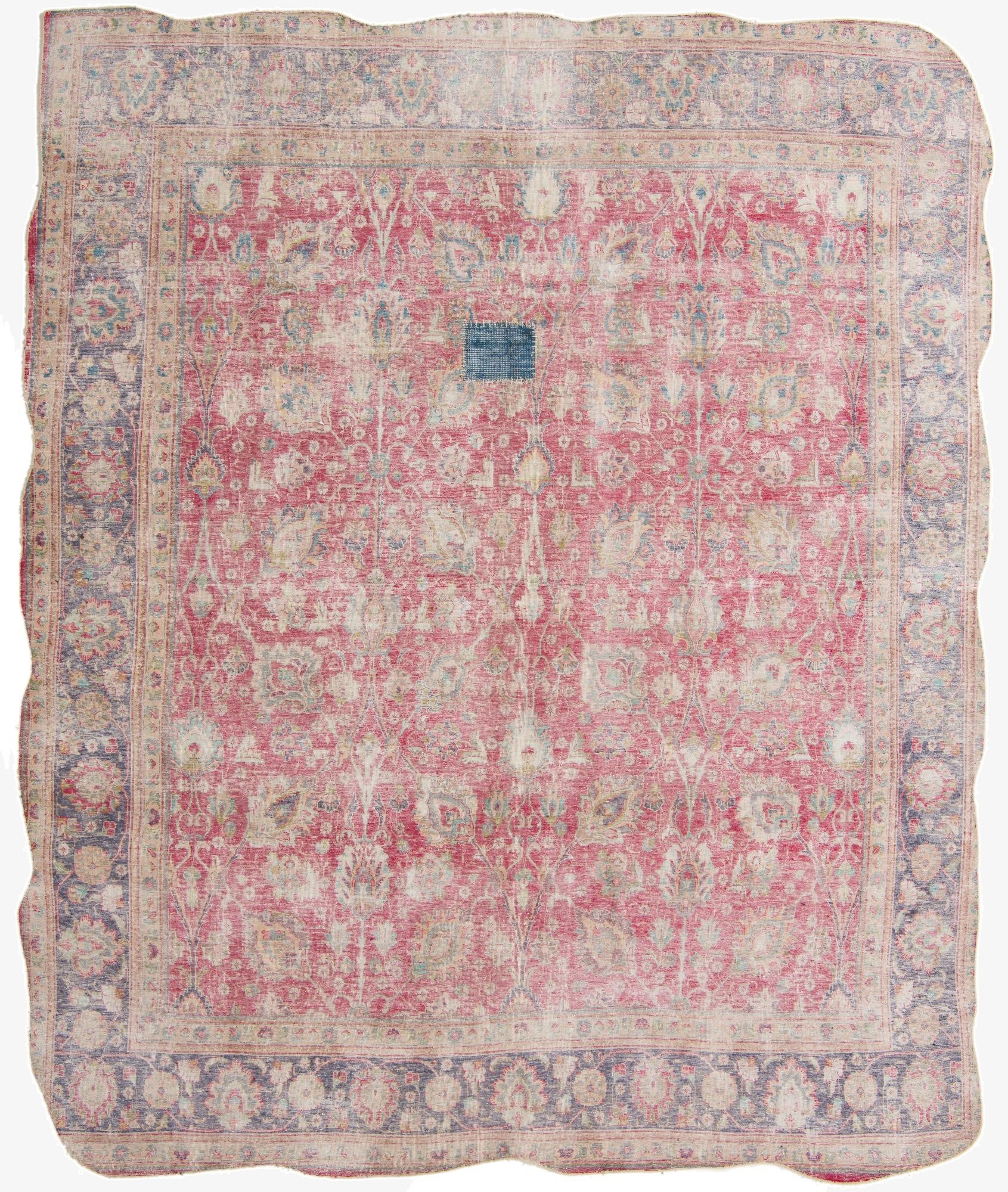 9' 7 x 11' 2  Hand Knotted Ultra Vintage Persian Wool Rug