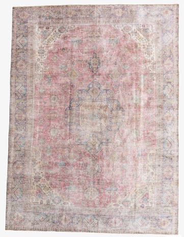 9' 5 x 12' 7 Hand Knotted Ultra Vintage Persian Wool Rug