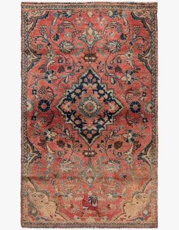 3' 5 x 5' 8 Hand Knotted Ultra Vintage Persian Wool Rug