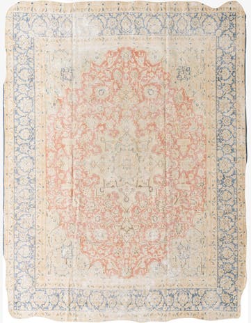 9' 7 x 12' 8 Hand Knotted Ultra Vintage Persian Wool Rug