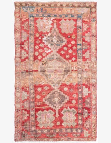 4' x 6' 9 Hand Knotted Ultra Vintage Persian Wool Rug