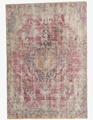 7' 3 x 10' 4 Hand Knotted Ultra Vintage Persian Wool Rug