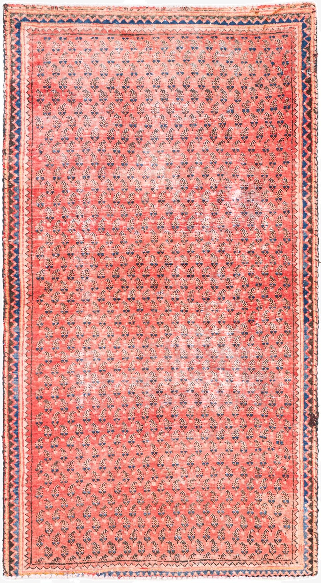 3' 4 x 6'  Hand Knotted Ultra Vintage Persian Wool Rug