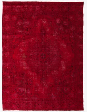 9' 1 x 12' Hand Knotted Ultra Vintage Persian Wool Rug