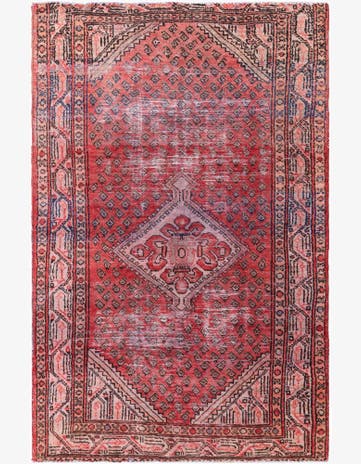 4' x 6' 1 Hand Knotted Ultra Vintage Persian Wool Rug