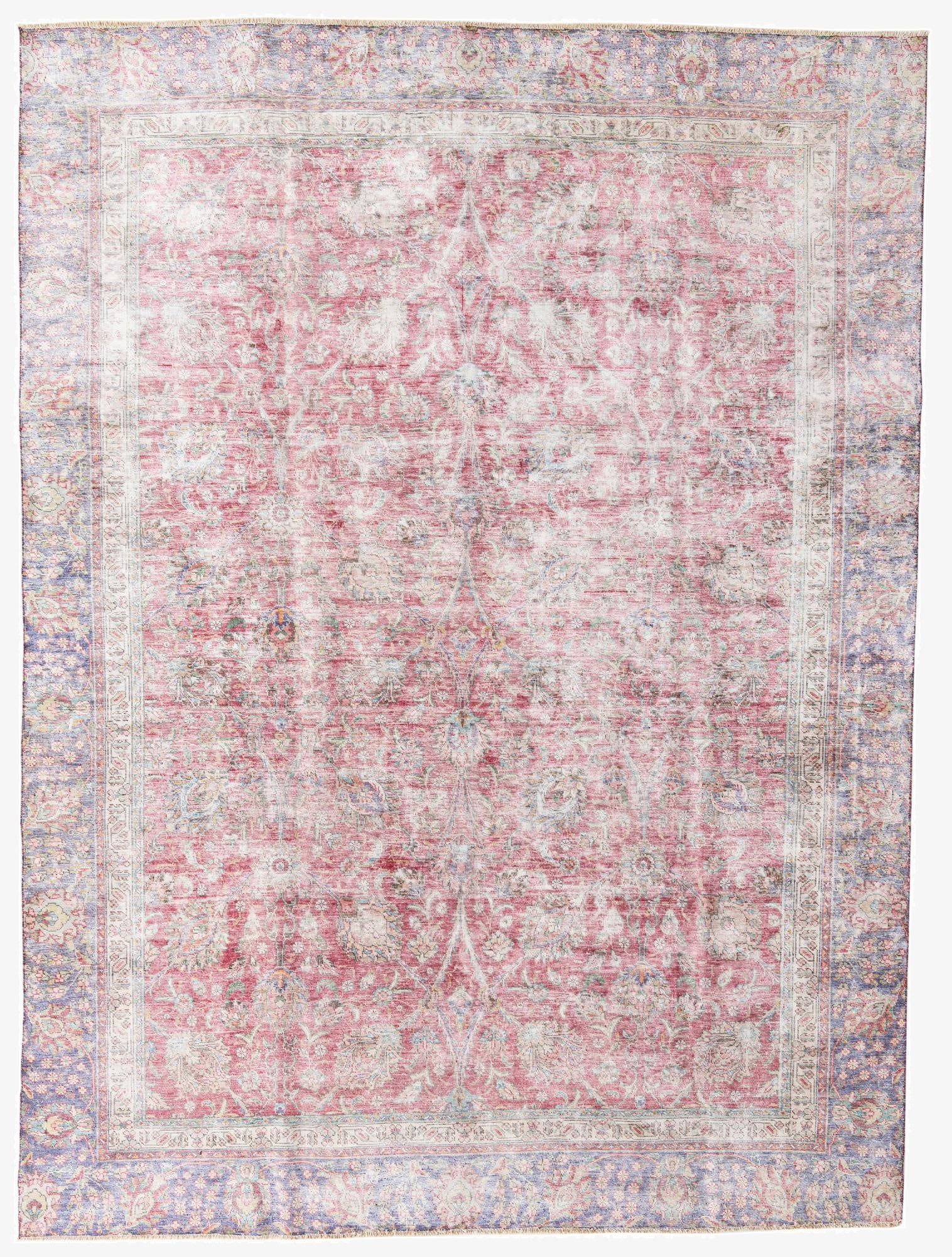 8' 7 x 11' 7  Hand Knotted Ultra Vintage Persian Wool Rug