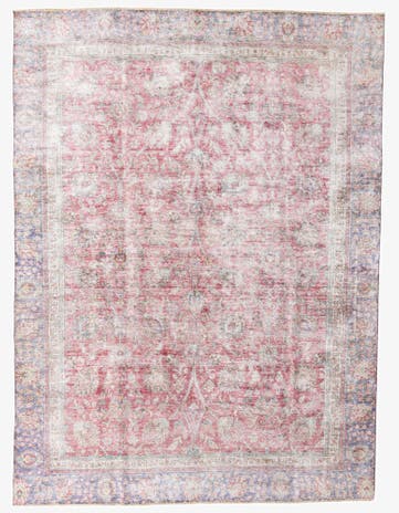 8' 7 x 11' 7 Hand Knotted Ultra Vintage Persian Wool Rug