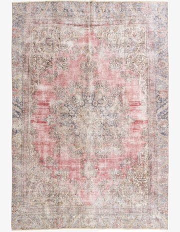 9' x 13' 2 Hand Knotted Ultra Vintage Persian Wool Rug