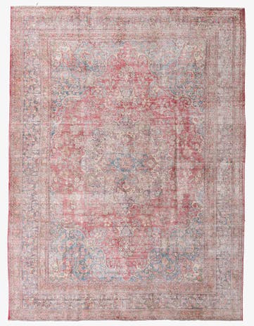 9' 5 x 12' 8 Hand Knotted Ultra Vintage Persian Wool Rug