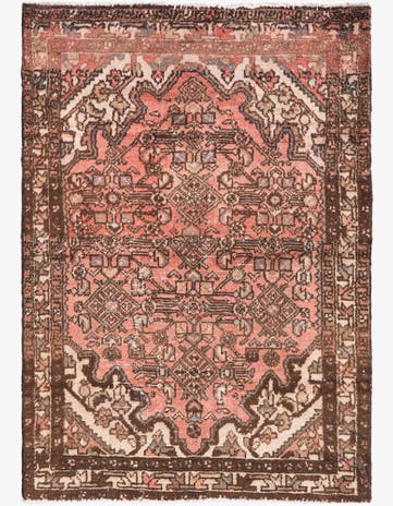 3' 5 x 4' 10 Hand Knotted Ultra Vintage Persian Wool Rug