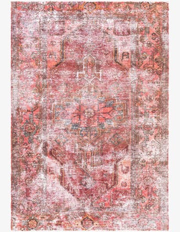 4' 4 x 6' 1 Hand Knotted Ultra Vintage Persian Wool Rug