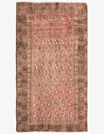 3' 4 x 6' 2 Hand Knotted Ultra Vintage Persian Wool Rug